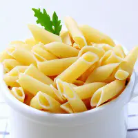 bowl of penne pasta, plain