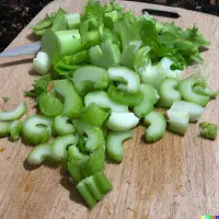 chopped celery, thinly sliced