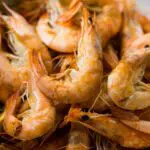 plate of boiled shrimp