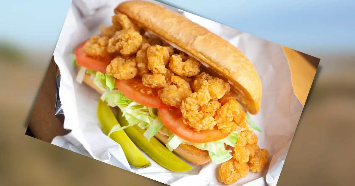 shrimp po boy sandwich is very popular in the south and carolinas