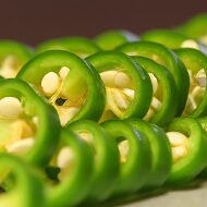 thinly sliced jalapenos