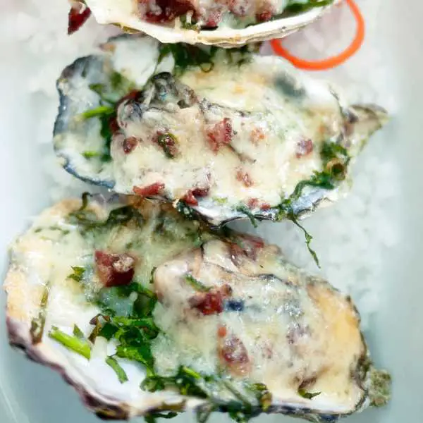 Oysters Rockefeller With Creamy Spinach and Bacon